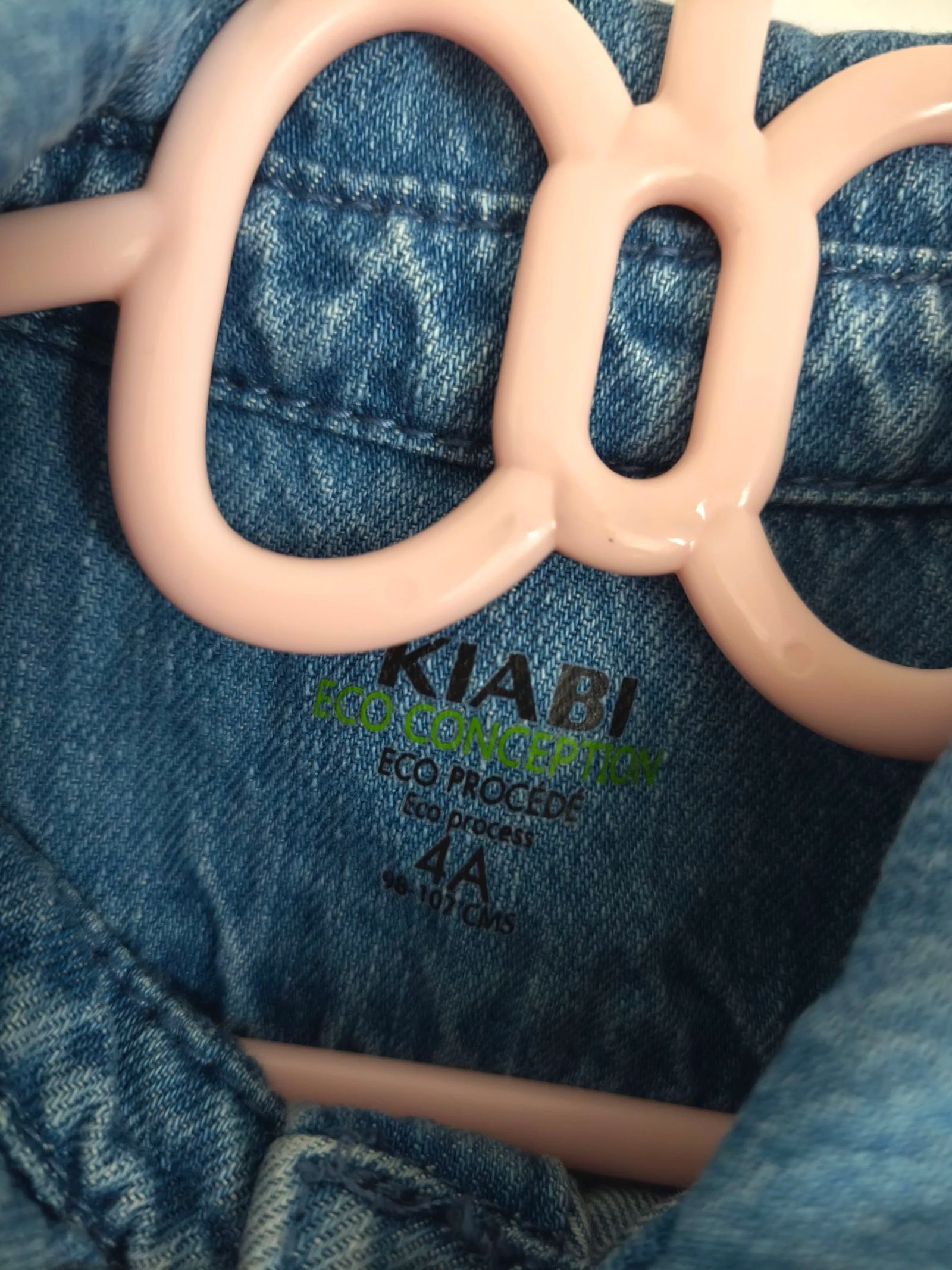 Vestido de jean de mangas largas para niña (4 años) – photo 7